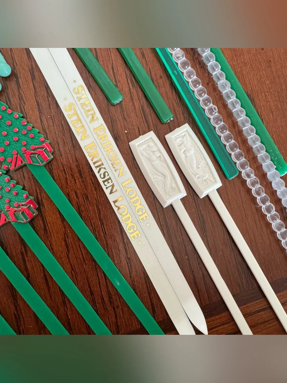 Vintage Lot of 28 Swizzle Sticks Various Locations NYC Roses Lighthouse Trees